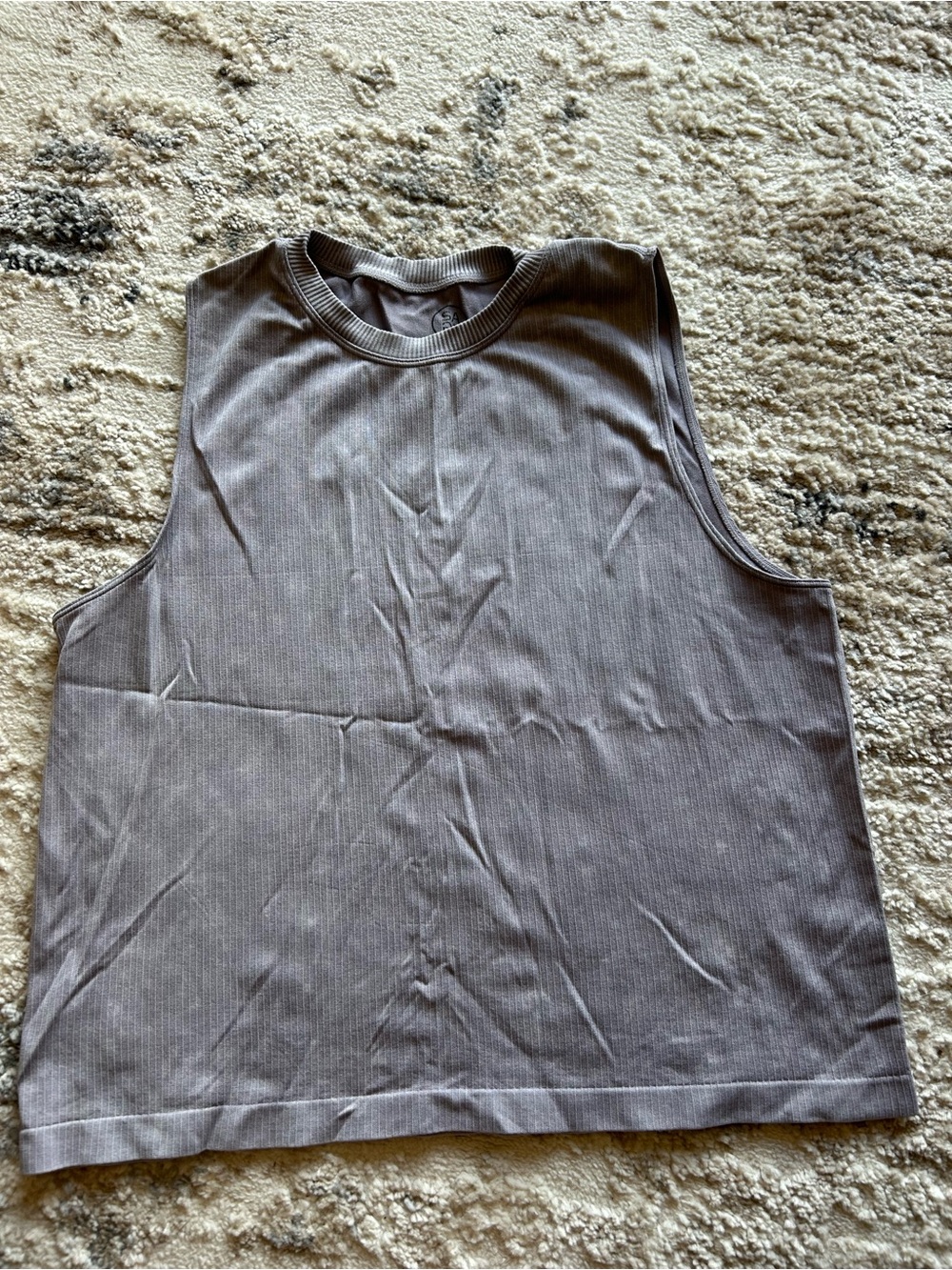 Sleeveless Ribbed Tank Top in Dusty Purple